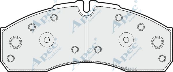 APEC BRAKING Комплект тормозных колодок, дисковый тормоз PAD1921